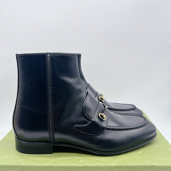Gucci Horsebit Ankle Boots 757766 Black Leather Mens UK 7 US 7.5 $1790 - NEW - Picture 5 of 13
